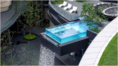 acrylic glass swimming pool