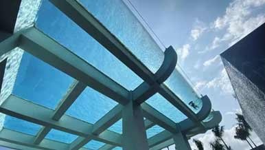 glass bottom pool