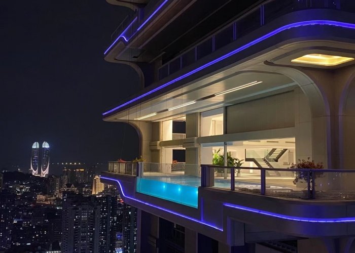 Acrylic plexiglass swimming pool